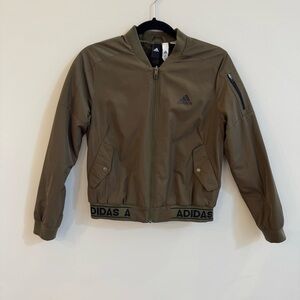 Adidas Olive Bomber Jacket Size Small